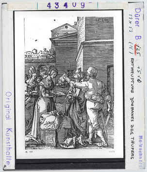 Vorschaubild Albrecht Dürer: Enthauptung Johannes des Täufers, B. 125 